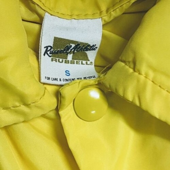 Vintage 1970's Boy Scouts Nylon Windbreaker Jacket Adult Size Small Yellow - Picture 4 of 5
